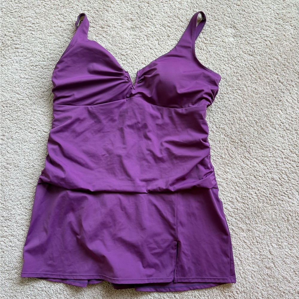 Always For Me Purple Swim Dress Swimsuit